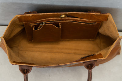 DRIPPY-LEATHER HANDBAG