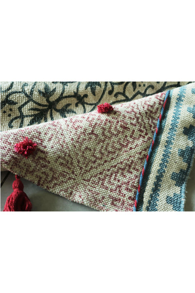 CONTEMPORARY LAVISH BLOCK PRINTED RUG